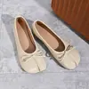 2026 Modelo Nuevo Zapatos Planos para Mujer con Dedos Separados y Lazo, Calzado Poco Profundo Versátil de Piel Suave para Dedos del Pie, Zapatos Planos sin Cordones