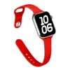 Pulseira de Silicone para Relógio Compatível com Apple iWatch Fivela Invertida S11 Cintura Fina Clássico S10 Modelo Fino 987 Cor Sólida