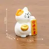 Miniatura Paisaje Lindo Gato de la Suerte Figura Muñeca Casa DIY Decoración Accesorios Tablero de Coche Pequeño Adorno