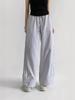 Pantalones de Estilo Holgazán con Cintura Elástica y Cordón Ajustable, Rayados de Pierna Ancha, Diseño Holgado y Adelgazante, Pantalones con Abertura y Botones, Pantalones Rectos