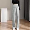 Pantalones de Maternidad Jingqi para Otoño e Invierno, Pantalones de Pierna Ancha, Pantalones Largos Rectos de Talla Grande, Pantalones Casuales Gruesos con Forro de Felpa, Ropa de Maternidad