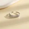 Anel de Moeda de Aço Titânio e Cobre para Atrair Riqueza e Fortuna, Anel de Moeda de Personalidade Vintage, Anel Aberto Ajustável para Homens e Mulheres