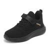 Tenis para niños transfronterizos para niños suela blanda negro cómodos transpirables ligeros superficie de malla tejida al vuelo nuevo para las cuatro estaciones zapatos casuales