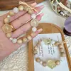 Madera de Leche con Cuentas de Estrella de Cristal Amarillo para Pulseras, Joyería Estilo Caricatura para Puestos y Venta al por Mayor