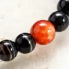 Pulsera de Piedras Naturales, Negra y Naranja, menos de 4mm, Círculo Sencillo, Cuentas Hechas a Mano, Diseño Simple, Unisex, Exclusivamente para Ventas Transfronterizas