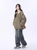 Chamarra acolchada retro japonesa con cuello alto para hombre, marca de moda de invierno, abrigo de algodón, ropa casual holgada gruesa y cálida de algodón