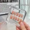 Caja de Almacenamiento Sellada Transparente de Acrílico para Puntas de Uñas, Caja Organizadora Rectangular a Prueba de Polvo para Uñas