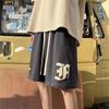 Pantalones Cortos para Hombre Ins Pantalones Deportivos de Verano Modernos Estilo Americano Moderno Retro Pantalones Cortos de Cinco Puntos Estilo Japonés de Hong Kong Holgados Casuales
