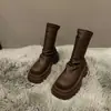 Botines cortos para mujer con diseño plisado, adelgazantes y elásticos, modelo 2026, tacón grueso, nuevos botines de otoño e invierno para mujeres petite, suela gruesa, botines cortos de moda