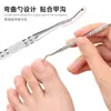 Picador de Unhas de Aço Inoxidável, Ferramenta de Manicure, Removedor de Sulco de Unha, Colher para Sulco de Unha para Limpeza de Unhas Encravadas, Pronto para Venda