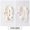 Jq Jingqi Mameluco de Bebé Otoño Algodón Puro Ropa para Recién Nacidos Monos de Mariposa Atuendo Estilo Monje para Casa