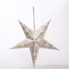 Decoración Creativa Navideña para Árbol de Navidad Estrella de Cinco Puntas Nueva Decoración Navideña 2021 Estrella de Copo de Nieve con Polvo Dorado Impreso Decoración Colgante