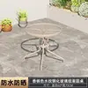 Mesa de Comedor Redonda Plegable Blanca de Vidrio Templado para Exteriores, Mesa de Comedor para el Hogar con una Mesa y Dos Sillas, Mesa de Té Pequeña para Balcón