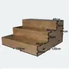 Escalera Plegable Móvil Multifuncional para Salón de Música Escolar, Plataforma de Coro de Tres Niveles de Plástico PE para Fotografía