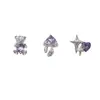 Accesorios de Arte para Uñas de Moño Nuevos y de Moda Diamante Morado Plateado Lujo Ligero Mariposa Corazón Oso 3D Accesorios para Uñas Portátiles