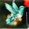 Colgante Creativo Nuevo Producto Transfronterizo Colibrí Acrílico para Coche Colgante de Mochila Regalo de Fiesta de Cumpleaños Decoración del Hogar
