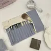 6281 Juego de Brochas de Maquillaje con Lentejuelas Estrella Rosa Brocha para Rubor Brocha para Sombra de Ojos Brocha para Corrector Bolsa de Almacenamiento para Herramientas de Belleza