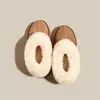Botas de Nieve Gruesas con Suela Aumentadora de Altura Integradas con Piel para Mujer 20225 Invierno Pantuflas Medias Peludas con Felpa Añadida y Zapatos de Algodón Engrosados