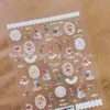 Pegatinas para Uñas Artísticas Estampado en Caliente Tridimensional Peonía Rosa Camelia Calcomanías para Uñas Flor Sabe Pegatinas para Uñas