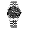 Reloj de Moda Lige/Lige Resistente al Agua con Doble Calendario para Hombre, Reloj de Cuarzo Luminoso, Reloj de Negocios Multifuncional