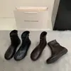 Botas planas adelgazantes de punta redonda estilo francés coreano, botines para mujer, nueva colección otoño/invierno 2026, sin cordones, botas altas hasta la rodilla