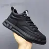 Zapatos de Comercio Exterior para Hombre 2025 Otoño Nuevo Estilo Coreano PU Tendencia Casual Zapatos Banda Elástica Antideslizante Resistente al Desgaste Zapatos de Trabajo