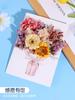 Tarjeta de Saludo Flor Eterna del Día Nacional Kit de Materiales DIY de Flores Secas Regalo Hecho a Mano para Niños de Jardín de Infancia para la Graduación de Maestros