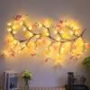 Luz Popular de Enredadera de Rosas con Mariposas LED de Amazon Decoración de Pared Navideña Rama de Atmósfera Forma Flexible Luz