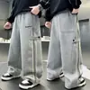 Pantalones para niños, pantalones deportivos rectos de primavera y otoño, corte holgado, pantalones largos casuales estilo coreano 2026 para niños mayores, pantalones deportivos elegantes para niños