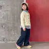 You Hua 2026 Otoño Nuevos Pantalones Anchos Versátiles para Niñas Jeans Elegantes para Niños 68812