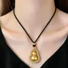 Novo Estilo Chinês Ouro Areia Rotativo Diamante Incrustado Ouro Cabacinha Pingente Sorte Giratória Fortuna e Prosperidade Brilho Intenso Colar Pingente Ornamento Presente para Namorada
