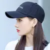 Boné de Baseball Bordado com Letra 100% Algodão para Homens e Mulheres, Versátil Estilo Coreano Boné de Proteção Solar, Chapéu Casual da Moda Que Faz o Rosto Parecer Menor