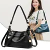 Bolso Cruzado para Mujer Transfronterizo Nuevo 2026, Bolso de Cuero Suave de Moda para Mujer, Gran Capacidad, Bolso de Hombro para Mujer de Mediana Edad con Múltiples Compartimentos