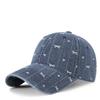 Boné de Beisebol com Laço Estilo Coreano Aba Larga Chapéu Protetor Solar Chapéu Jeans Velho Feminino Chapéu Protetor Solar Masculino Boné da Moda