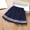 Saias para Meninas, Saias de Verão Estilo Preppy, Saias Plissadas Infantis para Meninas, Uniformes Escolares Infantis para Meninas, Saias de Uniforme Estudantil Azul Marinho