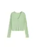 Chaqueta Cardigan de Punto Versátil con Cuello en V para Mujer Tallas Grandes 2026 Verano Suelto Corto con Pedrería para Mujeres con Curvas 23995