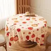 Mantel Redondo Estilo Ins Impermeable, Resistente al Aceite, No Lavable, Anti-Quemaduras Nuevo Estilo 2026 Lujo Ligero Gama Alta Mantel Redondo para Mesa de Café