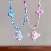 Novos Acessórios de Cabelo Infantis, Colares Versáteis de Princesa, Correntes para Clavícula de Meninas, Colares de Miçangas para Bebês, Correntes para Suéteres, Acessórios para Bebês