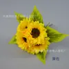 Pintura al óleo artificial Girasol flor de corbata a mano Flor decoración del hogar flor artificial mesa de centro mueble de TV exhibición flor de seda arreglo floral de boda