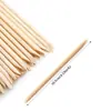 Palito de Laranja para Manicure Individual, Disponível em Todos os Comprimentos e Tamanhos, Ponta Multifuncional Afiada e Plana, Palito de Madeira para Beleza, Palito de Madeira de Faia