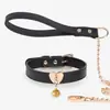 Collar y correa con cascabel SM para hombres, collar con cascabel de palacio sumiso para mujeres, juguetes para adultos, juguetes sexuales alternativos, juego de rol