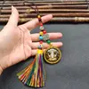 Xizang pingente de borla olho do Deus da Riqueza de cinco vias para interior de carro pendurado Rei zachilam Guanyin de quatro braços Mãe Verde