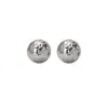 Pendientes Semicírculo Fruncidos con Textura de Aguja Plateada, Pendientes de Diseño Hielo Triturado Nicho Europeo y Americano, Pendientes de Estilo Minimalista de Moda para Mujer
