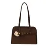 Bolso Tote Retro Transfronterizo para Mujer Gran Capacidad 2025 Nuevo Otoño e Invierno Bolso de Hombro Versátil Bolso Casual para Viajar