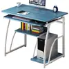 Mesa de Computador de Mesa Pequena Simples com Bandeja para Teclado para Economia de Espaço em Casa Mesa de Escrita Mesa de Estudo Mesa Integrada com Estante
