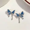 Nuevos Pendientes Irregulares de Mariposa Azul 2026 para Mujer, Estilo de Hada, Pendientes Retro Dulces y Frescos
