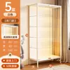 Armário Artesanal Vitrine de Vidro Armário de Dor com Fechadura e Porta Estante à Prova de Poeira Modelo Transparente Armário de Armazenamento Rack de Armazenamento de Brinquedos