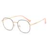 Gafas de lectura de marca BJYX, montura redonda completa, para negocios, ultraligeras, ultratransparentes, de color sólido, de metal, de alta calidad, con protección contra la luz azul y espejo plano.