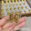 Novo Pingente de Conta Dzi de Nove Olhos Banhado a Ouro, Acessórios para Joias DIY Feitos à Mão, Atacado
