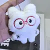 Nuevo Lindo Conejo de Peluche con Gafas de Alta Apariencia, Colgante Suave y Adorable, Mismo Estilo para Parejas, Accesorio para Bolsa